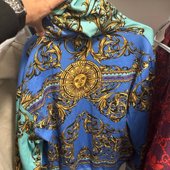 Versace Jeans Knitwear Blue/Gold Hoodie - Picture 3 of 4